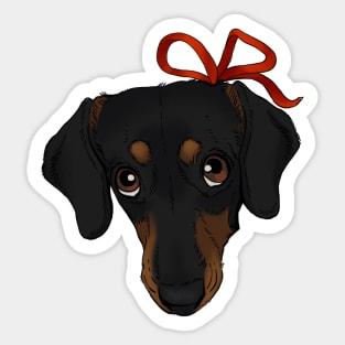 Puppy eyes daschund Sticker